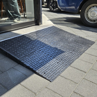 남양주 다산 장애인자립생활센터 점포 자동문 경사 발판